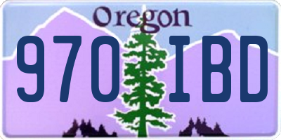 OR license plate 970IBD