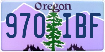 OR license plate 970IBF