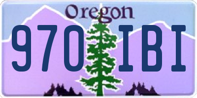 OR license plate 970IBI