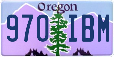 OR license plate 970IBM