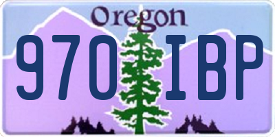 OR license plate 970IBP