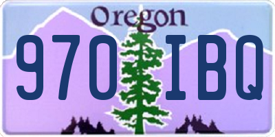 OR license plate 970IBQ