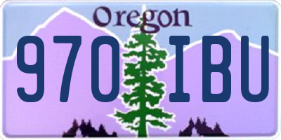 OR license plate 970IBU