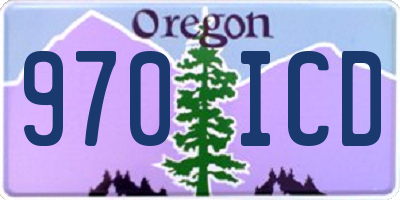 OR license plate 970ICD