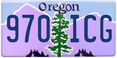 OR license plate 970ICG