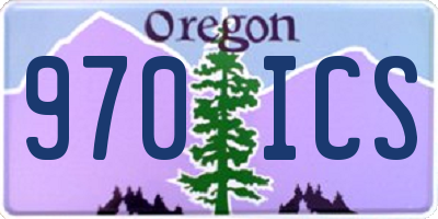 OR license plate 970ICS