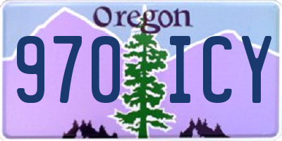 OR license plate 970ICY