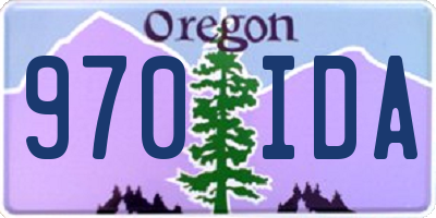 OR license plate 970IDA