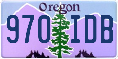 OR license plate 970IDB