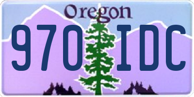 OR license plate 970IDC