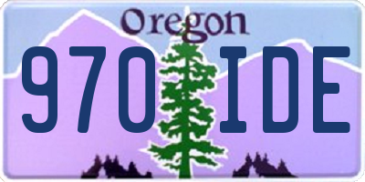 OR license plate 970IDE