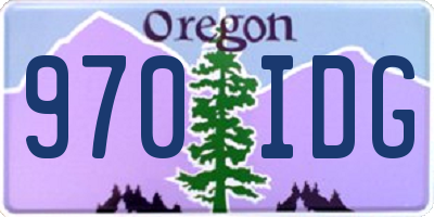 OR license plate 970IDG