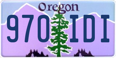 OR license plate 970IDI
