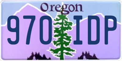 OR license plate 970IDP