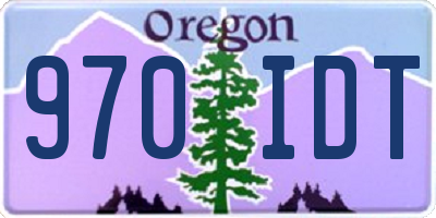 OR license plate 970IDT