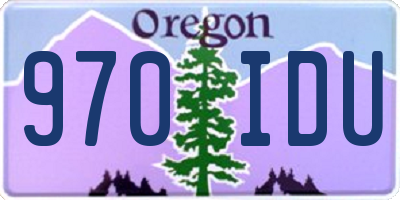 OR license plate 970IDU