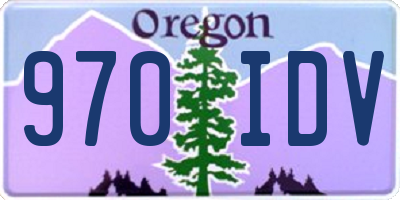 OR license plate 970IDV