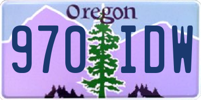 OR license plate 970IDW