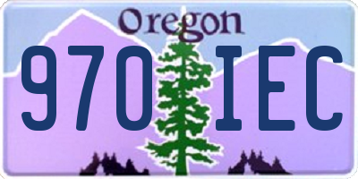 OR license plate 970IEC