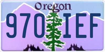 OR license plate 970IEF