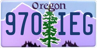 OR license plate 970IEG