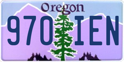 OR license plate 970IEN