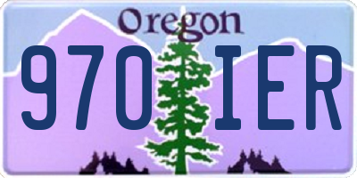 OR license plate 970IER