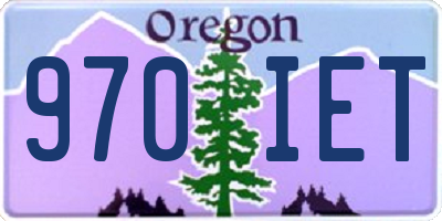 OR license plate 970IET