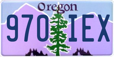 OR license plate 970IEX