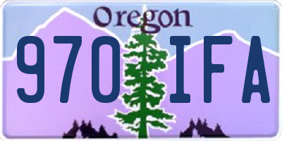 OR license plate 970IFA
