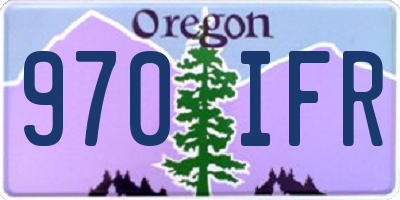 OR license plate 970IFR