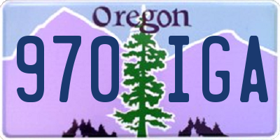 OR license plate 970IGA