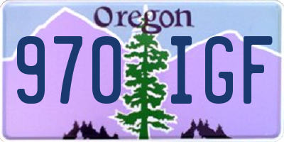 OR license plate 970IGF