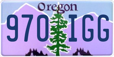 OR license plate 970IGG