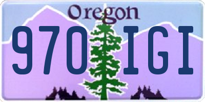 OR license plate 970IGI