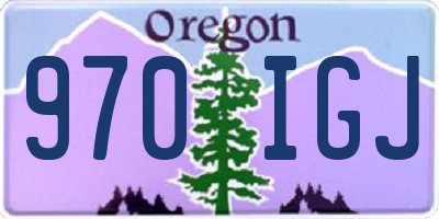 OR license plate 970IGJ