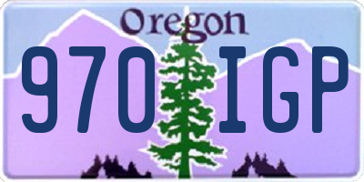 OR license plate 970IGP