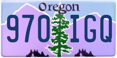 OR license plate 970IGQ