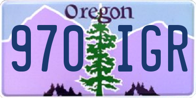 OR license plate 970IGR