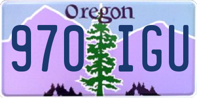 OR license plate 970IGU