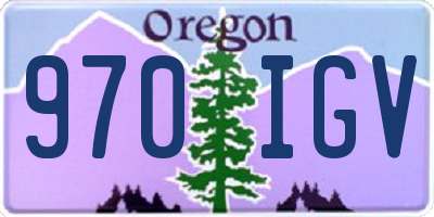 OR license plate 970IGV