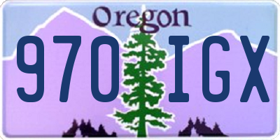 OR license plate 970IGX