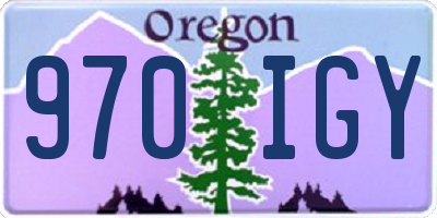 OR license plate 970IGY