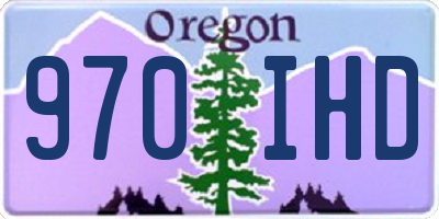 OR license plate 970IHD