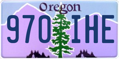 OR license plate 970IHE