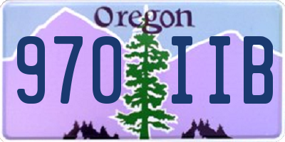 OR license plate 970IIB