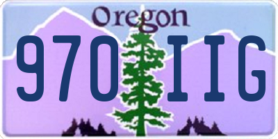 OR license plate 970IIG