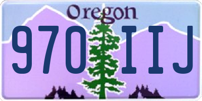 OR license plate 970IIJ