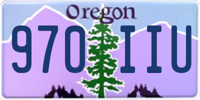 OR license plate 970IIU