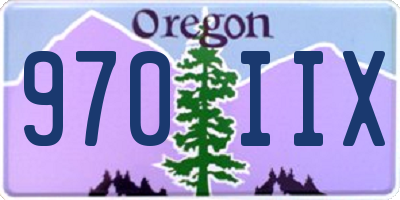 OR license plate 970IIX